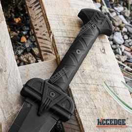 SWORD Real Sword Roman Sword Gladius Sword Razor Sharp Edge Metal Sword Medieval Sword Short Sword Master Sword Spartan Sword Knights Templar Sword Crusader Knight Sword Viking Sword 50407 (Black)