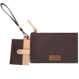 Montana West x Wrangler Keychain Wristlet Wallets for Women Detachable Dual Pouch Wristlet Portable Card Holder for Women