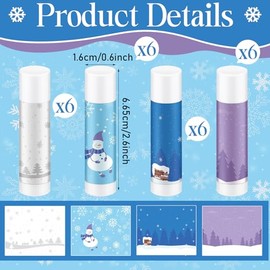 24 Pcs Winter Snowflake Lip Balms Gifts Bulk Honey Flavored Moisturizing Nourishing Lip Balm Appreciation Gift Snowman Party Supplies for Winter Holiday Adult Employee Teacher Birthday
