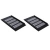 2 Pcs Ventilation Grille Cover, 150mm*250mm Black Aluminum Alloy Air