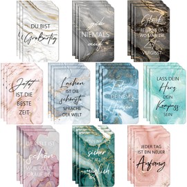 Tenare 30 Stück Mini Notizblöcke mit Spruch Kleine Inspirierende Notizbücher Liniert Tasche Tagebuch Notizblöcke Mitgebsel Geschenke für Schule Büro Heim,10 Stile(Modecover)