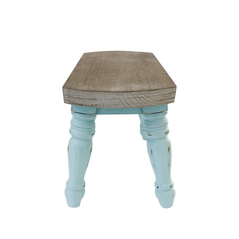dwellington Farmhouse Wooden Step Stool - Rustic Solid Wood Design,