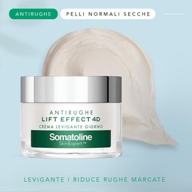 Somatoline SkinExpert, Lift Effect 4D Crema Giorno Filler Antirughe Donna, Trattamento Viso Anti-età, Azione Levigante e Liftante, con Acido Ialuronico, 50ml
