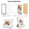 Hongkee 5x7 Picture Frame with Glass, Display Pictures 4x6 with