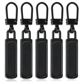 TIESOME Zip Zipper, Black Removable Zip Slider, Zip Replacement Zip Repair Kit, Replacement Zipper for Suitcase, Coat, Boots, Jacket Backpacks (Pack of 5)