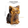 JSDDE Tiger Eye Crystal Cat Figurine for Cat Lovers Cute