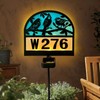 VividLadybug Solar House Numbers Yard Sign Stake, Solar Powered Lights