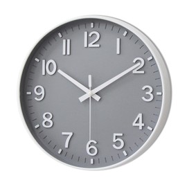 HZDHCLH Wall Clock 12 Inch Silent Non Ticking Quartz Modern Decorative Clock for Office Classroom Home Living Room Bedroom(gray)
