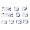 10PCS Key Caps Dye Sublimation Processblue and White Porcelain Style