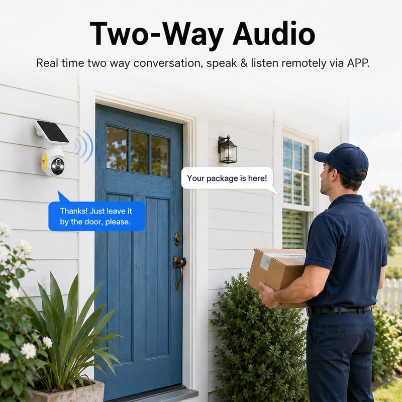 LinkSear 4G LTE Cellular Solar Security Camera Wireless Outdoor