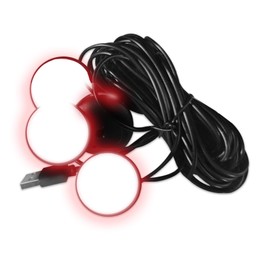 Lyxheth Car Interior LED Lights, Neon Lights for Cars, 4 in 1 Cars Decoration Lights Kit with USB Port, Auto Accessories Self-Adhesive Vehicle Interior Atmoshpere Bulb for Car, Garden, Home (Red)