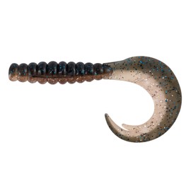 Dr.Fish 10 Pack Grub Soft Fishing Lures, 3 inch Soft Plastic Baits Worm Swimbaits Ribbon Tail Shad Bait for Freshwater Bass Fishing Lures Crappie Walleye Panfish Brown and Green