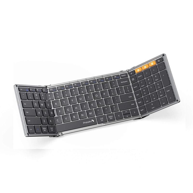 ProtoArc XK01 Tri-Fold Bluetooth Keyboard, Wireless Portable Foldable Keyboard with