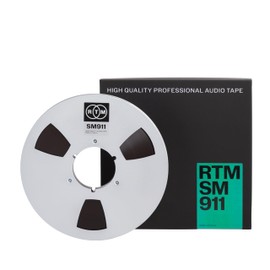RTM Studio Master Recording SM 911 ½ inch - Reel to Reel Magnetic Tape for Audio Recording - 2500 ft Metal Reel - 10.5 inch Diameter