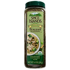 Spice Islands Organic Italian Seasoning Salt-Free Gluten-Free, 4.5 Ounce
