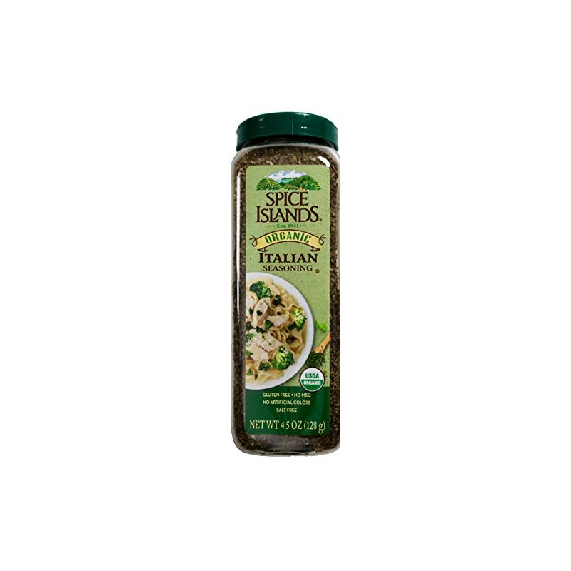 Spice Islands Organic Italian Seasoning Salt-Free Gluten-Free, 4.5 Ounce