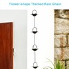 Jemeni 6.5 Feet Metal Rain Chain for Gutters, Lily Flower