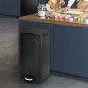 MEGACASA 8 Gal./30 Liter Rectangular Matt Black step-on Trash Can