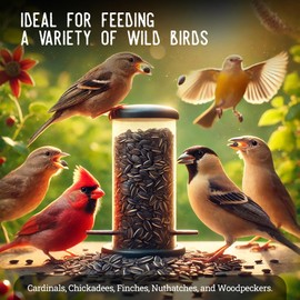 Ernst Grain & Livestock Black Oil Sunflower Seeds - Birdseed for Outside Feeders Wild Bird Food - Ideal Bird Seed for Cardinals, Woodpeckers and More - Non-GMO, 50lb