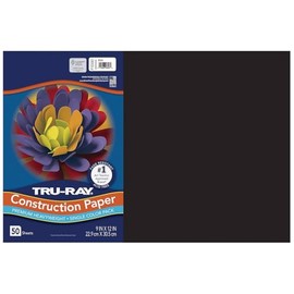 Recycled Tru-Ray Construction Paper, 12" x 18", Black (PAC103061) Category: Art and Drafting Paper