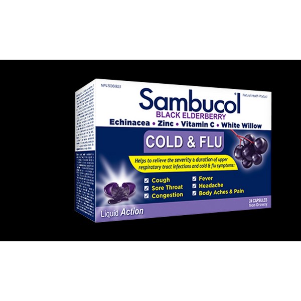 Sambucol Cold & Flu 24 Softgels