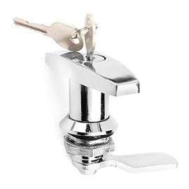 T Handle Lock Keyed Alike RV Garage Cabinets Letter-Box Drawer Black 2PCS T-Handle Door Lock Latch Truck Cap Camper Trailer Cabinet T-Handle Garage Door Lock Bright Chrome Silver