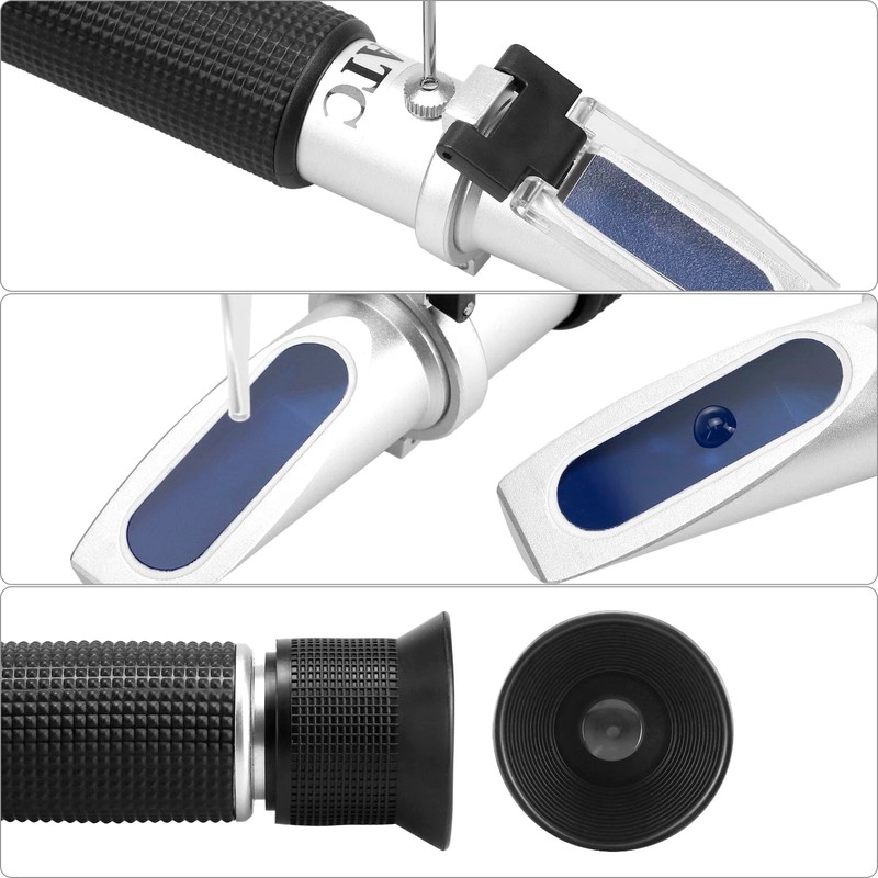 QWORK® Salinity Refractometer, Salt Water Tester Hydrometer with Two Scales