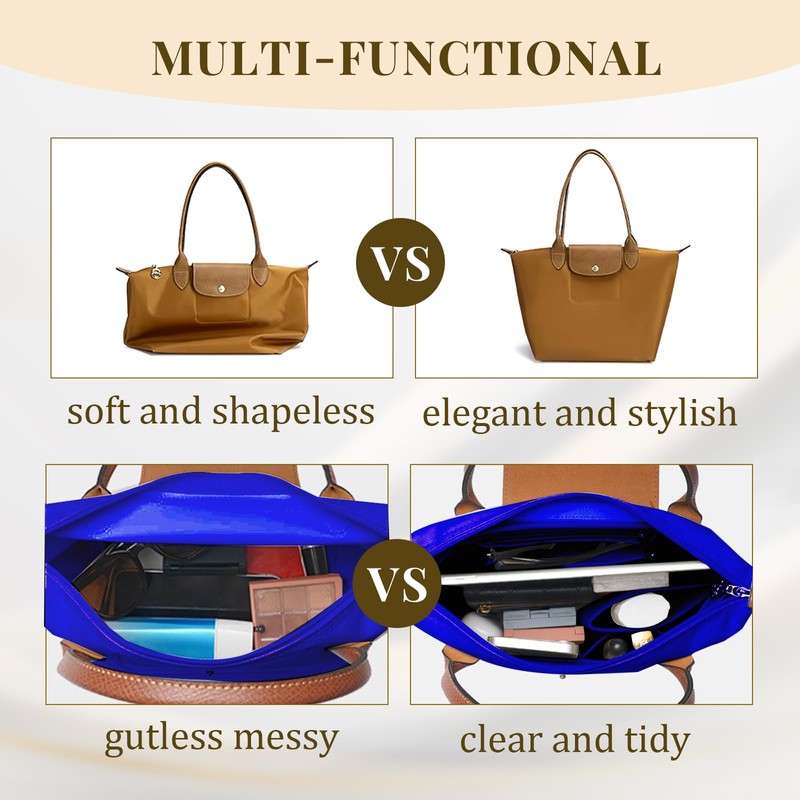 APMGONT Organizer for Longchamp Bag, Foldable Purse Organiser for Bag,