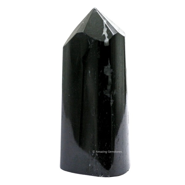 Big Black Tourmaline Crystal Towers ~ Natural Healing Crystal Point Obelisk for Reiki Healing and Crystal Grid (3" to 4" INCH)
