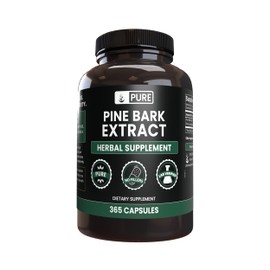PURE ORIGINAL INGREDIENTS Pine Bark Extract (365 Capsules) No Magnesium Or Rice Fillers, Always Pure