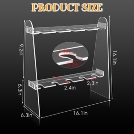 HOFURME 2 Tier Acrylic Champagne Flute Holder Stand with 10 Slots, Countertop Champagne Flute Glass Holder Stand, Tabletop Stemware Hanging Display Rack for Party