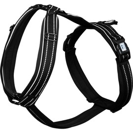 Sprenger Y-Harness Reflective, Padded with Soft Durable Neoprene, Gentle on Fur and Ergonomically Adjusted, Black, S
