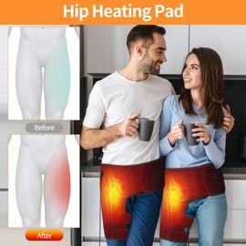 Hip Heating Pad, Electric Heated Hip, Hip Massager Vibration, Thigh/Buttock Electric Heat Pad for Sciatica Nerve Relief - M/L