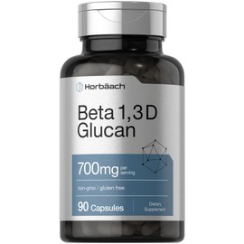 Horbäach Beta Glucan 1 3D 700 mg | 90 Capsules | Beta 1,3, 1,6 D Glucan | Non-GMO, Gluten Free Supplement