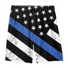SARA NELL Men's Swim Trunks Police Support Flag Thin Blue