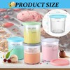 Mozzoom Set of 4 Creami Containers for Ninja Ice Cream