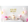 8 Slaps No Cap Gold Glitter Banner - 8th Birthday