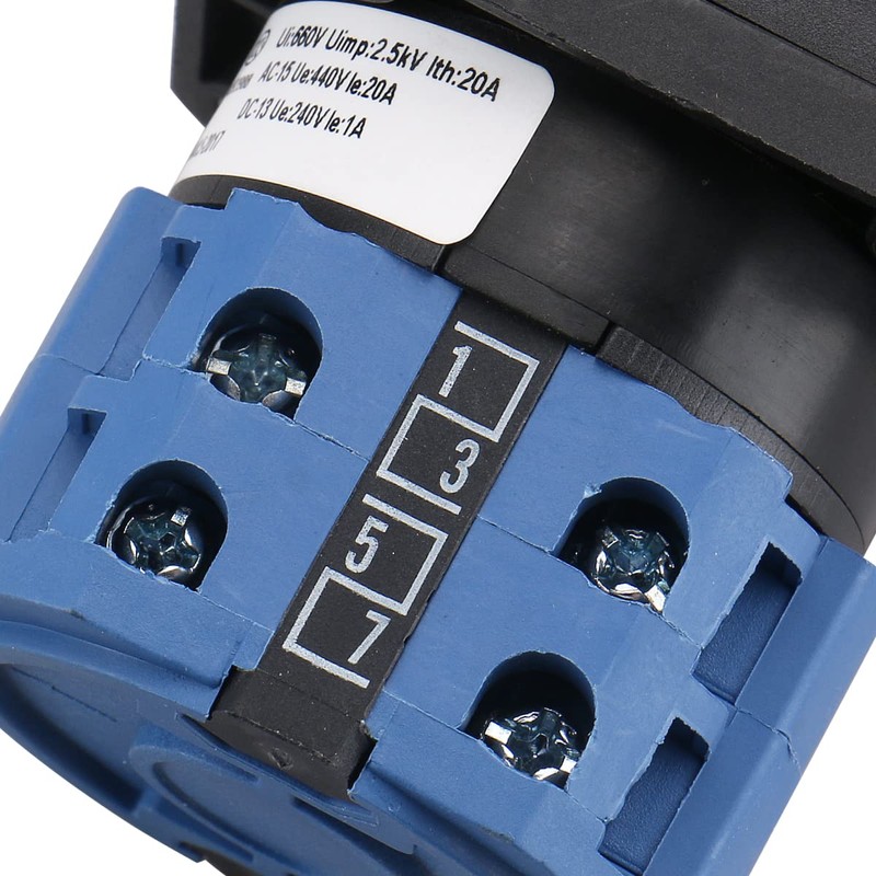 Baomain Cam Changeover Switch AC 660V 20A 8 Terminals 5