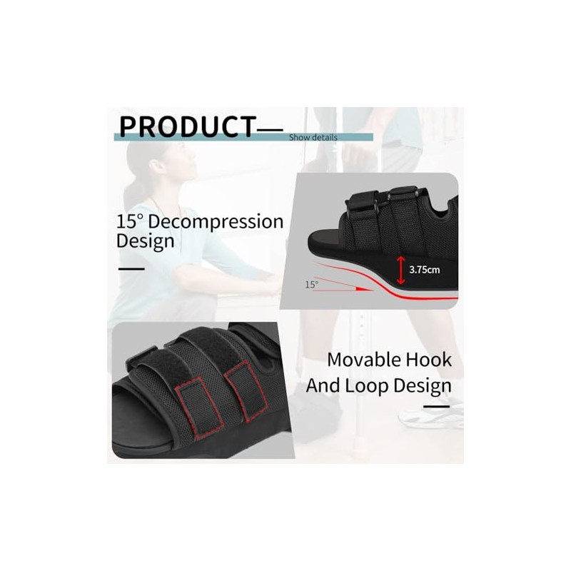 Post Op Recovery Shoe Adjustable Medical Walking Shoe Forefoot Off-Loading