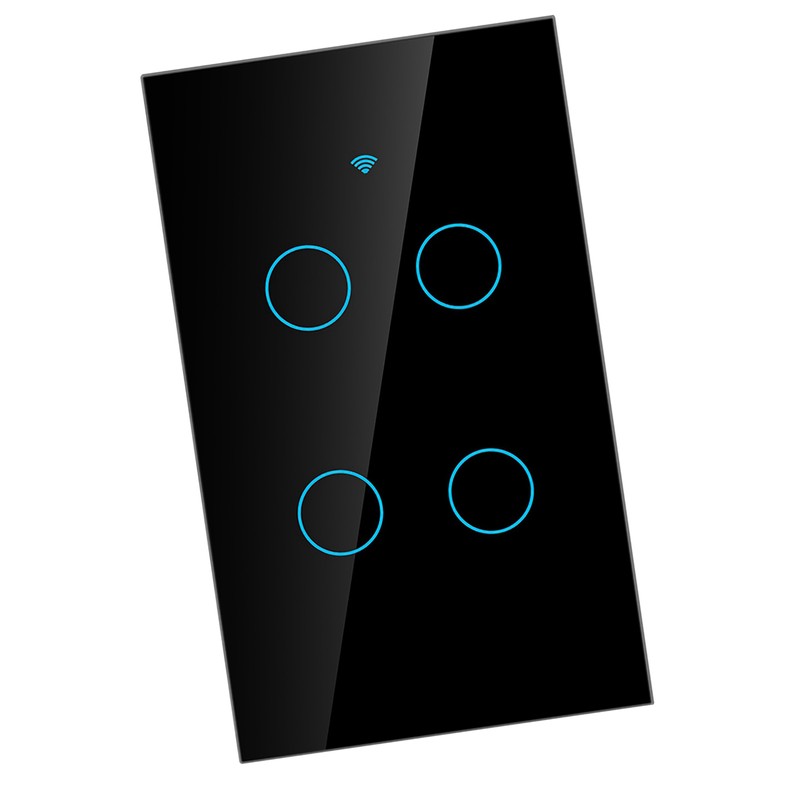 WiFi Touch Screen Switch Single Circle for 4‑Way AC