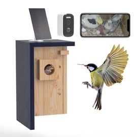 Birdhouse Camera with Solar Powered, HD Vision Camera Watch Bird Nesting & Hatching in Real Time, for Garden for 2.4g WiFi Coverage Area，Ideal Gift for Bird Lovers