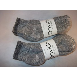 Davido Mens socks ankle/quarter 100%cotton made in Italy 6 pack gray size 10-13