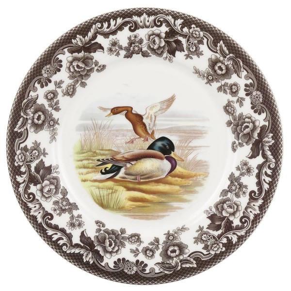 Spode Woodland Luncheon Plate, Mallard, 9” | Perfect for Thanksgiving and Other Special Occasions | Made in England from Fine Earthenware | Microwave and Dishwasher Safe