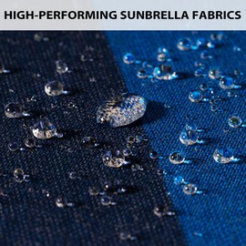 Sundale Outdoor Sunbrella Deep Seat Cushions, Patio Acrylic Sectional Sofa Couches Cushion and Pillow, Water-Resistant Furniture Replacement Cushions, 23 x 26 x 4 inches - Gateway Indigo