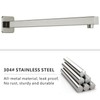 Voolan 20" Square Shower Arm with Flange and Teflon Tape,