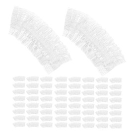 FRCOLOR 100pcs Ear Protectors Clear Disposable Ear Covers for Bathing Hair Dye Spa and Shower Use Lightweight and Comfortable