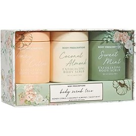 Body Prescriptions- Exfoliante corporal exfoliante limpiador corporal para una piel nutrida y ultra suave, miel, cítricos, coco y almendras