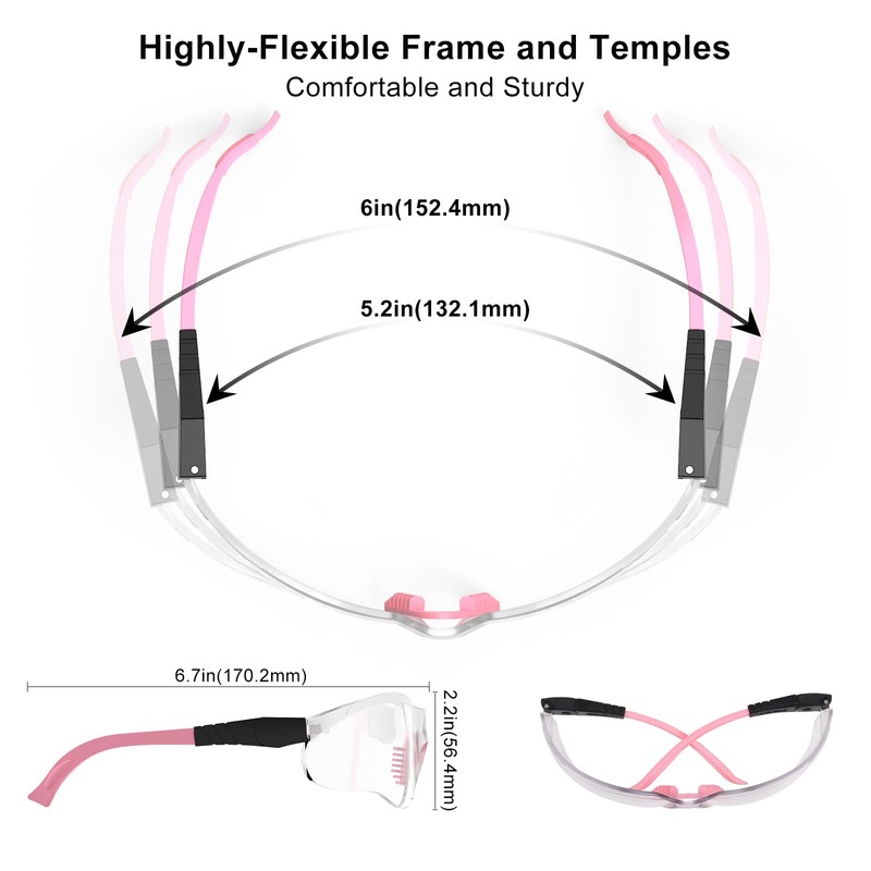 xaegistac Shooting Glasses Anti-fog Shooting Range Eye Protection, Adjustable Safety