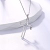 Bolelis 925-Sterling-Silver Cross Necklace for Women - Christian Baptism Pendant