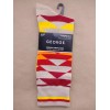 George Men's George Fashion Crew Dress Socks Aztec Red/Yellow/Ora